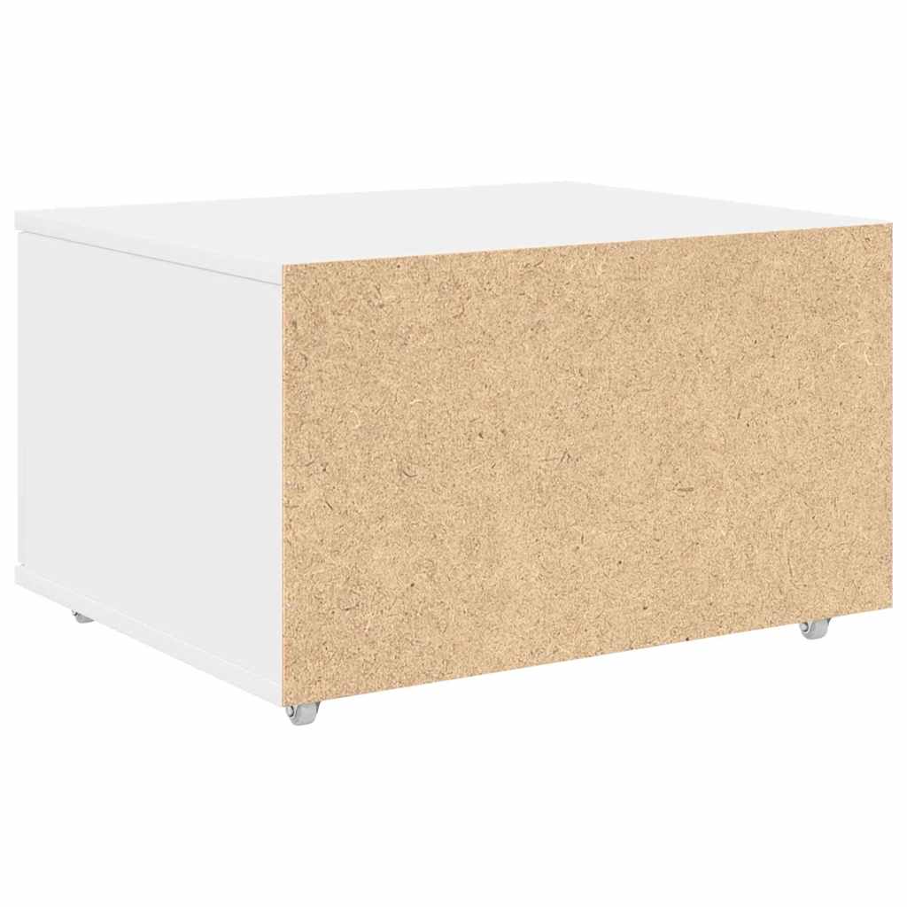 vidaXL Drawer Cabinet with Wheel White 55 x 45 x 31 cm