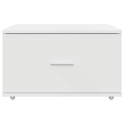 vidaXL Drawer Cabinet with Wheel White 55 x 45 x 31 cm