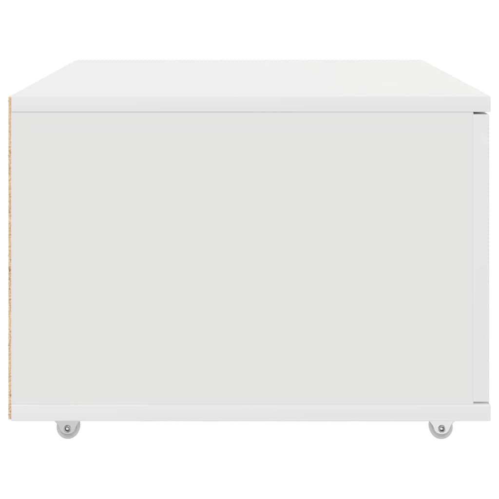 vidaXL Drawer Cabinet with Wheel White 55 x 45 x 31 cm