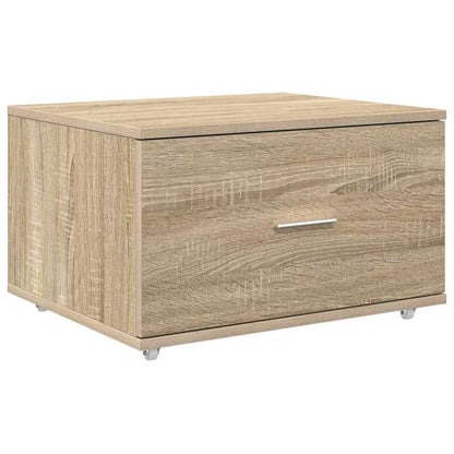 vidaXL Drawer Cabinet with Wheel Sonoma Oak 55 x 45 x 31 cm