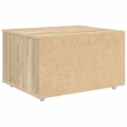 vidaXL Drawer Cabinet with Wheel Sonoma Oak 55 x 45 x 31 cm