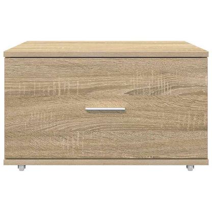 vidaXL Drawer Cabinet with Wheel Sonoma Oak 55 x 45 x 31 cm