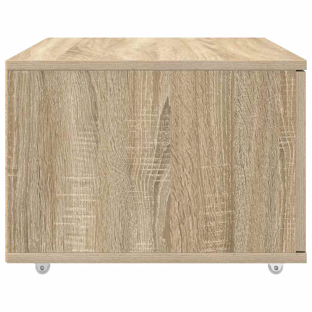 vidaXL Drawer Cabinet with Wheel Sonoma Oak 55 x 45 x 31 cm