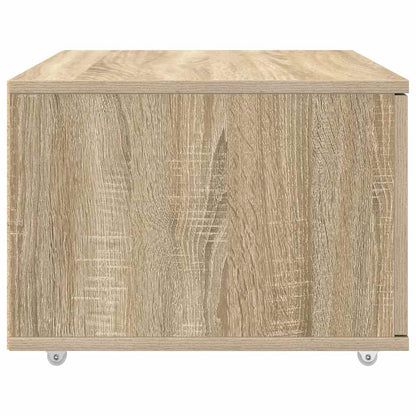 vidaXL Drawer Cabinet with Wheel Sonoma Oak 55 x 45 x 31 cm