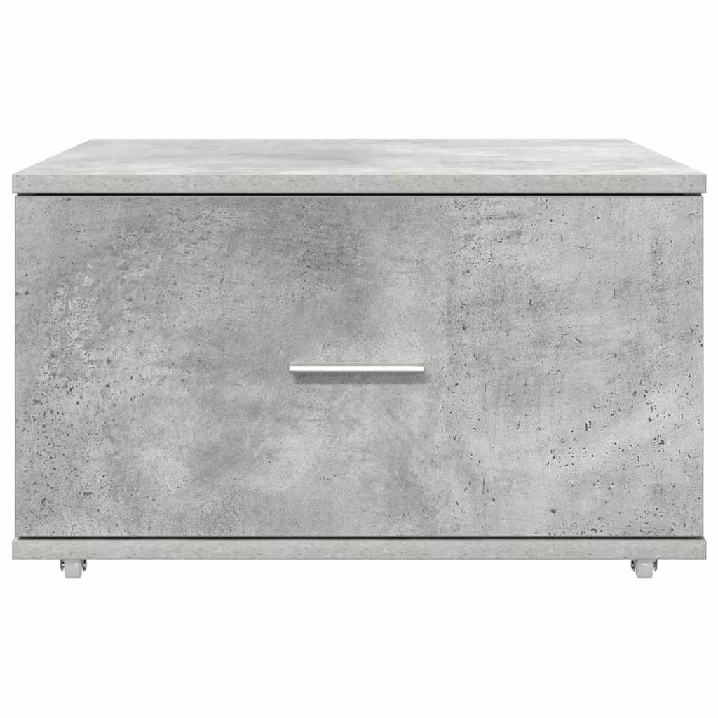 vidaXL Drawer Cabinet with Wheel Concrete Grey 55 x 45 x 31 cm