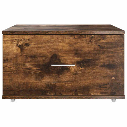 vidaXL Drawer Cabinet with Wheel Smoked Oak 55 x 45 x 31 cm
