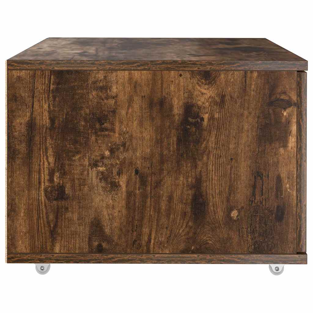 vidaXL Drawer Cabinet with Wheel Smoked Oak 55 x 45 x 31 cm