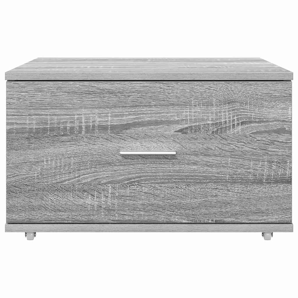 vidaXL Drawer Cabinet with Wheel Grey Sonoma 55 x 45 x 31 cm