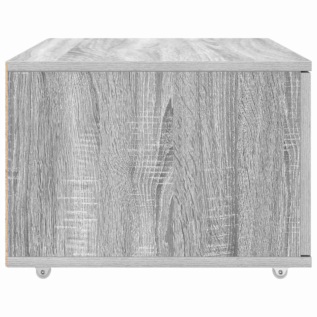 vidaXL Drawer Cabinet with Wheel Grey Sonoma 55 x 45 x 31 cm