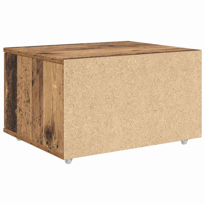 vidaXL Drawer Cabinet with Wheel Old Wood 55 x 45 x 31 cm