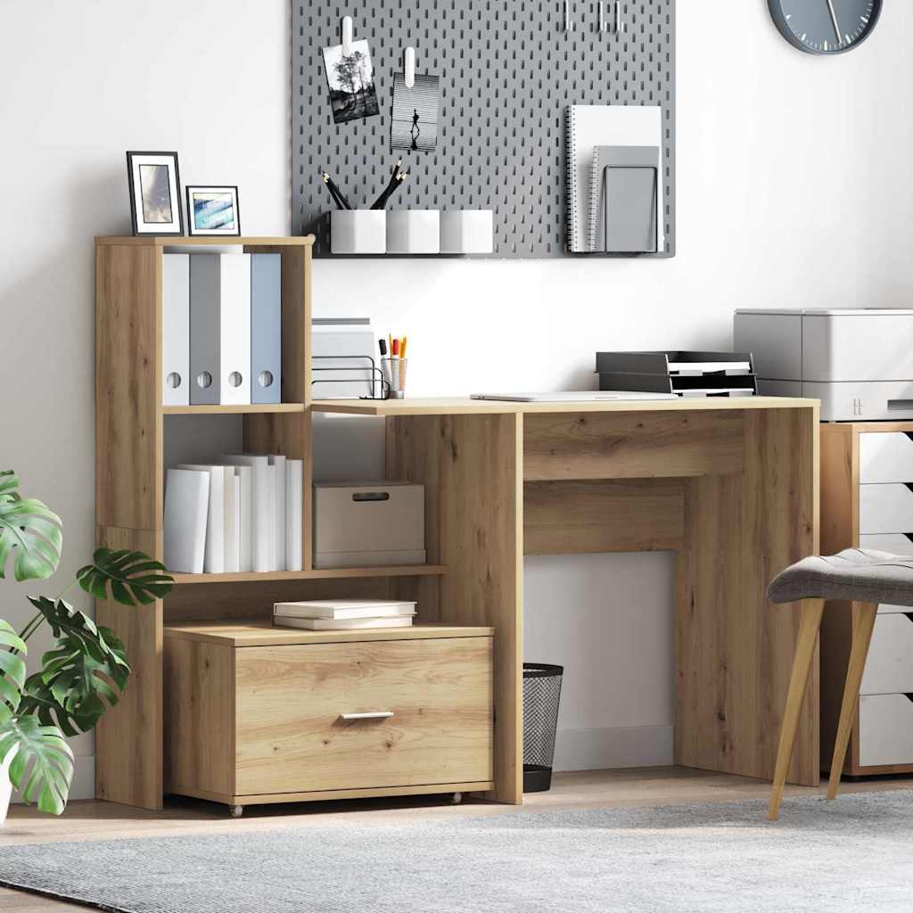 vidaXL Drawer Cabinet 55 x 45 x 31 cm Artisan Oak