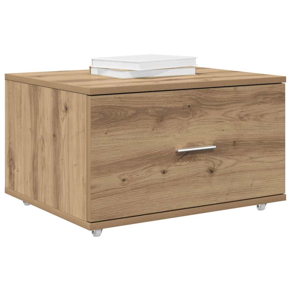 vidaXL Drawer Cabinet 55 x 45 x 31 cm Artisan Oak