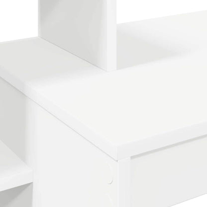vidaXL Desk with Shelf White 100 x 40 x 90 cm Engineered Wood