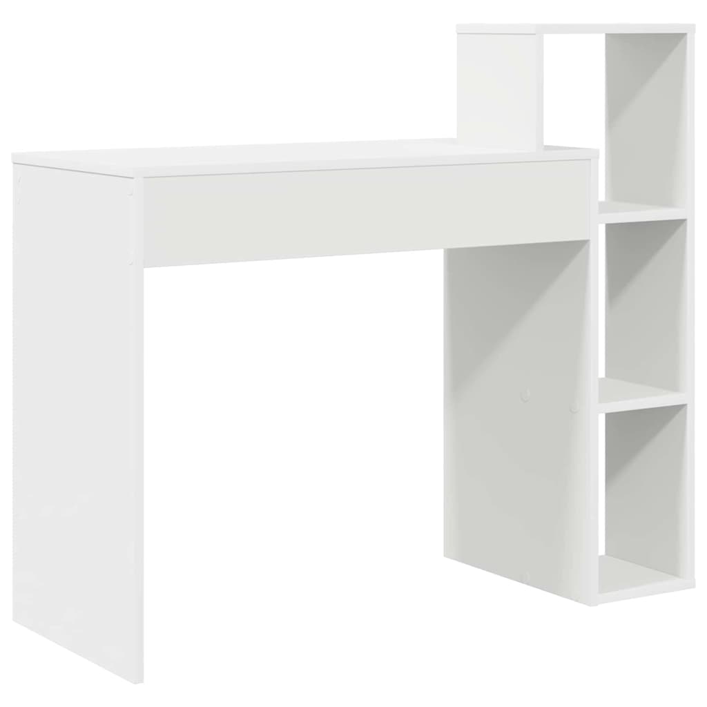 vidaXL Desk with Shelf White 100 x 40 x 90 cm Engineered Wood