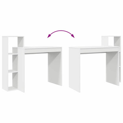 vidaXL Desk with Shelf White 100 x 40 x 90 cm Engineered Wood