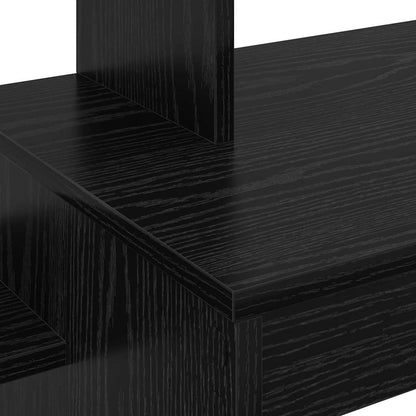 vidaXL Desk with Shelf Black Oak 100 x 40 x 90 cm Engineered Wood