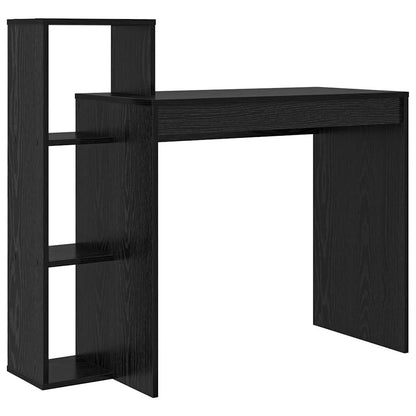 vidaXL Desk with Shelf Black Oak 100 x 40 x 90 cm Engineered Wood