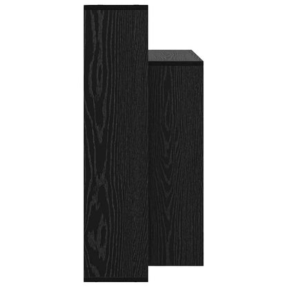 vidaXL Desk with Shelf Black Oak 100 x 40 x 90 cm Engineered Wood