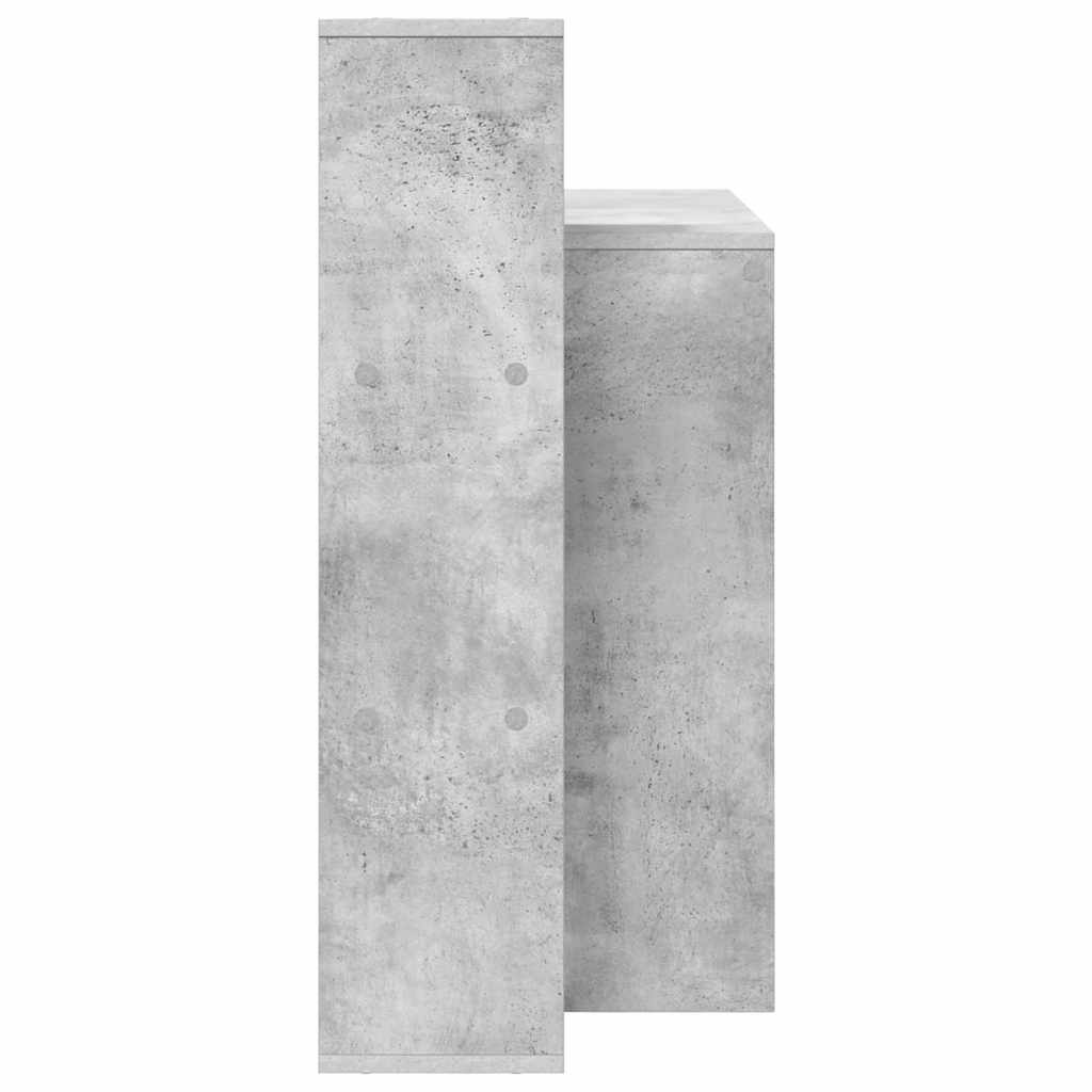 vidaXL Desk with Shelf Concrete Grey 100 x 40 x 90 cm Engineered Wood