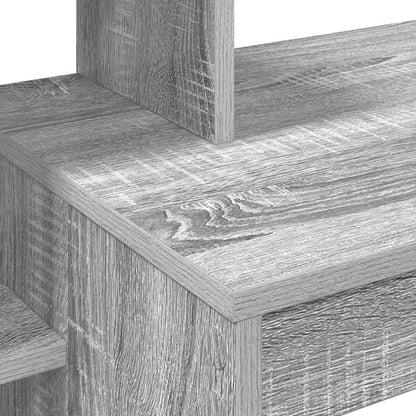 vidaXL Desk with Shelf Grey Sonoma 100 x 40 x 90 cm Engineered Wood