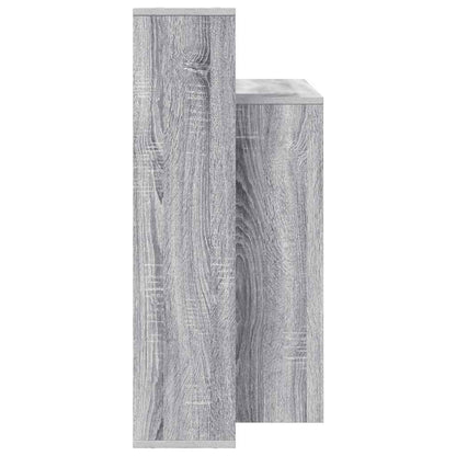 vidaXL Desk with Shelf Grey Sonoma 100 x 40 x 90 cm Engineered Wood