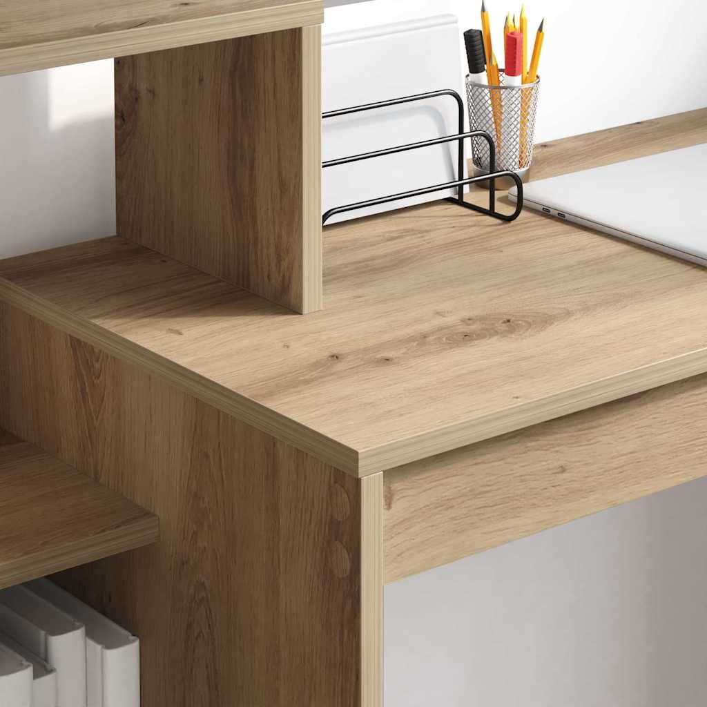 vidaXL Desk Artisan Oak Engineered Wood 100 x 40 x 90 cm