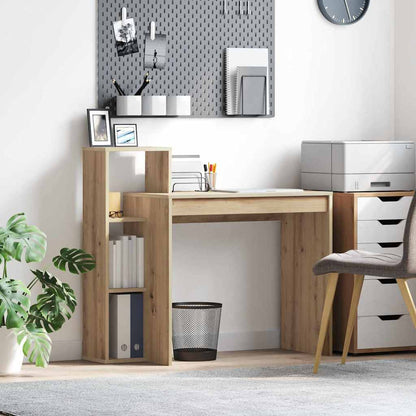 vidaXL Desk with Shelf Artisan Oak 100 x 40 x 90 cm Engineered Wood