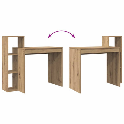 vidaXL Desk with Shelf Artisan Oak 100 x 40 x 90 cm Engineered Wood
