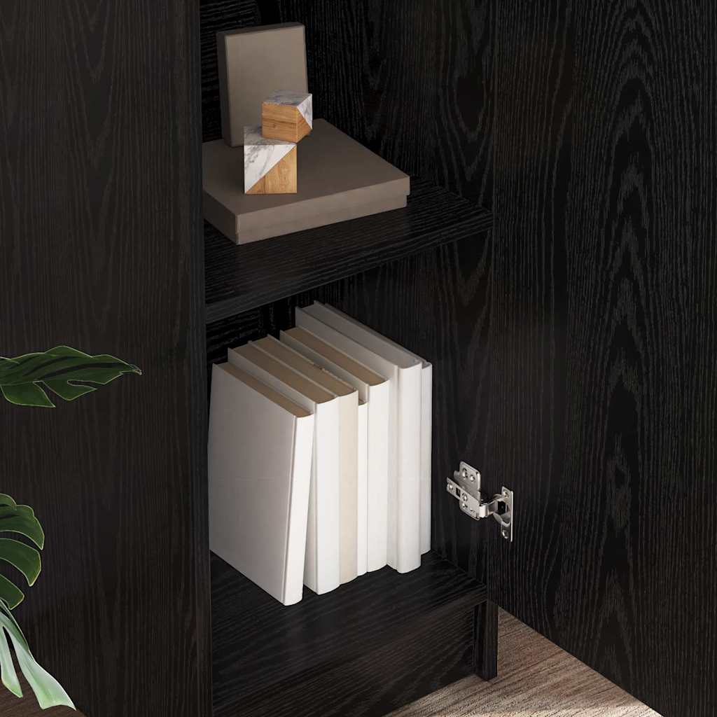 vidaXL Highboard Black Oak 35 x 39 x 168 cm