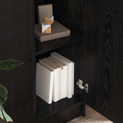vidaXL Highboard Black Oak 35 x 39 x 168 cm