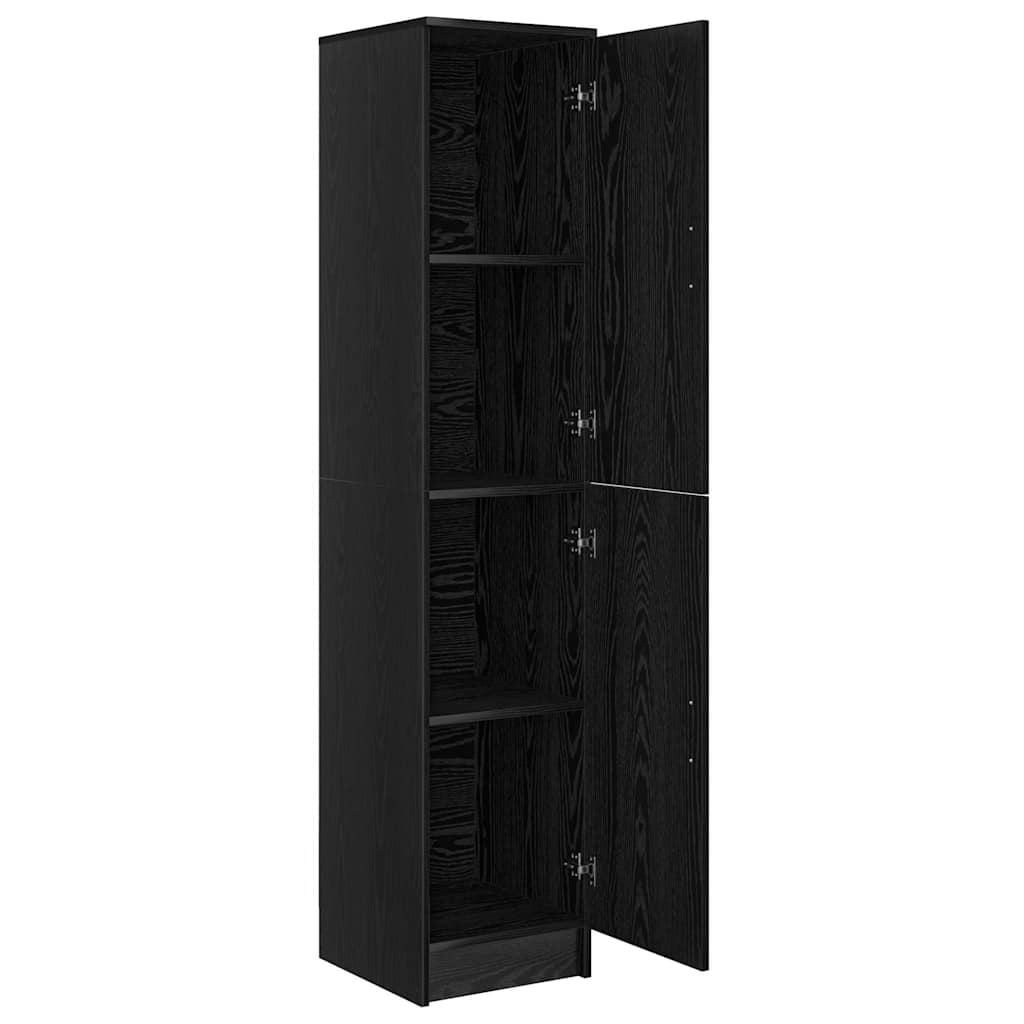vidaXL Highboard Black Oak 35 x 39 x 168 cm