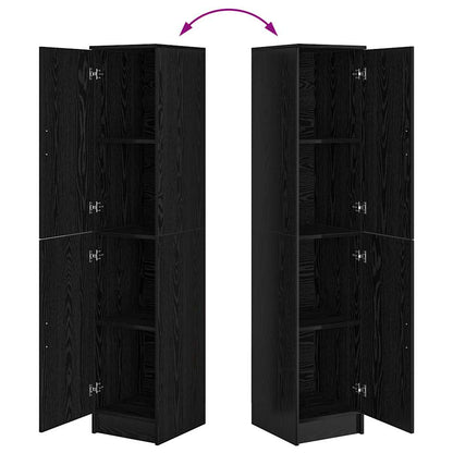 vidaXL Highboard Black Oak 35 x 39 x 168 cm