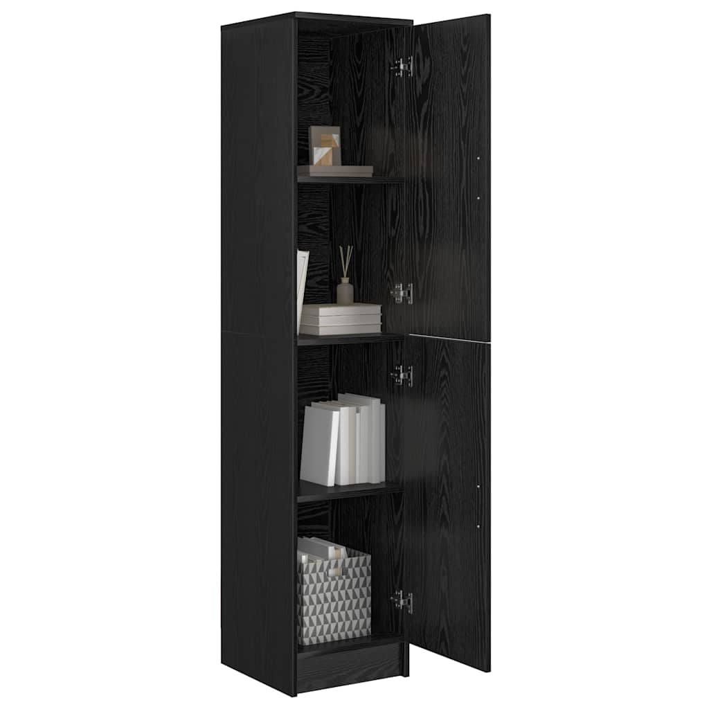 vidaXL Highboard Black Oak 35 x 39 x 168 cm