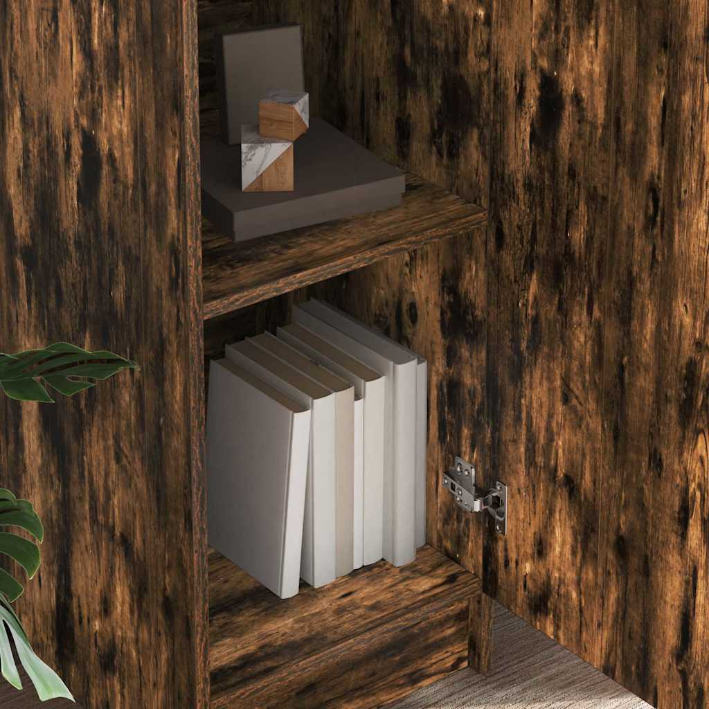 vidaXL Highboard Smoked Oak 35 x 39 x 168 cm