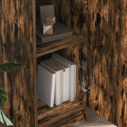 vidaXL Highboard Smoked Oak 35 x 39 x 168 cm