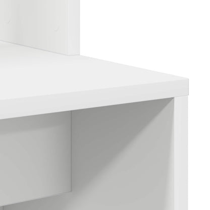 vidaXL Desk White Engineered Wood 78.5 x 37 x 154.5 cm