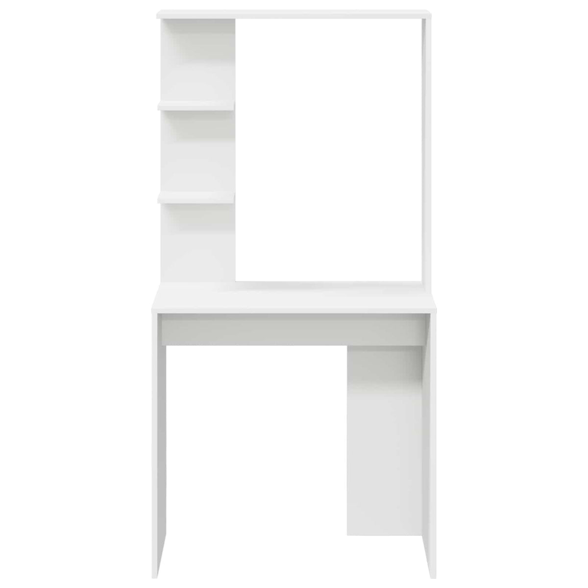 vidaXL Desk White Engineered Wood 78.5 x 37 x 154.5 cm