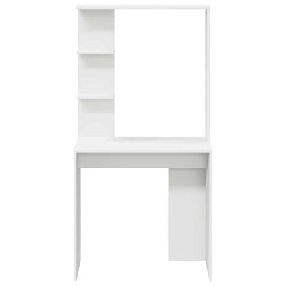 vidaXL Desk White Engineered Wood 78.5 x 37 x 154.5 cm