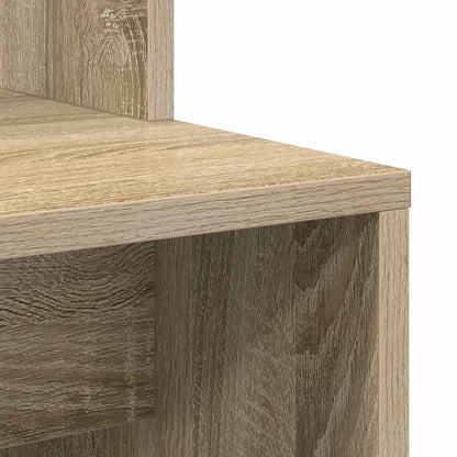 vidaXL Desk with Shelf Sonoma Oak 78.5 x 37 x 154.5 cm Engineered Wood