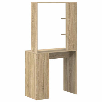 vidaXL Desk with Shelf Sonoma Oak 78.5 x 37 x 154.5 cm Engineered Wood