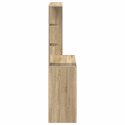 vidaXL Desk with Shelf Sonoma Oak 78.5 x 37 x 154.5 cm Engineered Wood