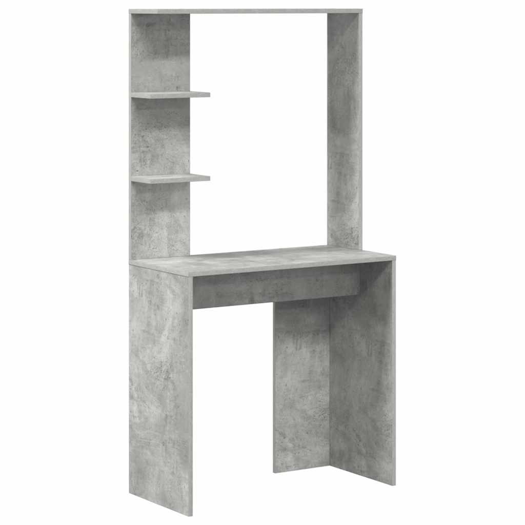 vidaXL Desk Concrete Grey 78.5 x 37 x 154.5 cm Engineered Wood
