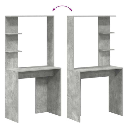 vidaXL Desk Concrete Grey 78.5 x 37 x 154.5 cm Engineered Wood