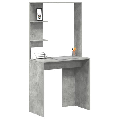 vidaXL Desk Concrete Grey 78.5 x 37 x 154.5 cm Engineered Wood