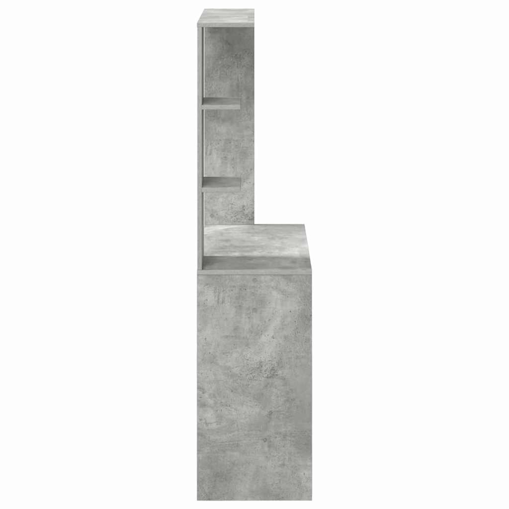 vidaXL Desk Concrete Grey 78.5 x 37 x 154.5 cm Engineered Wood