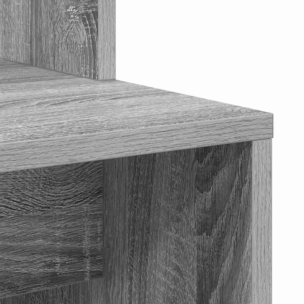 vidaXL Desk Grey Sonoma 78.5 x 37 x 154.5 cm Engineered Wood