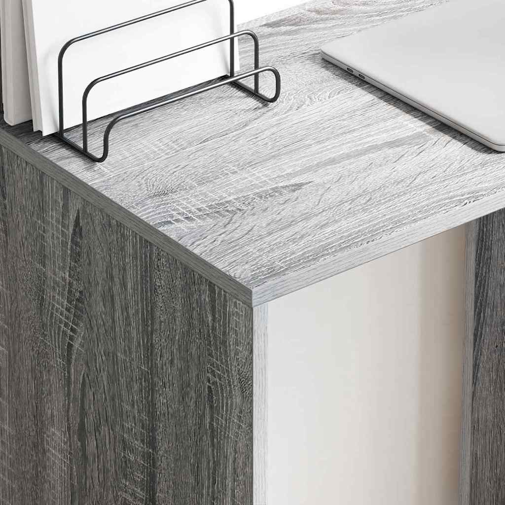 vidaXL Desk Grey Sonoma 78.5 x 37 x 154.5 cm Engineered Wood