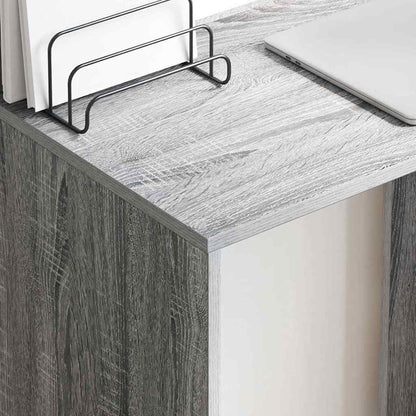 vidaXL Desk Grey Sonoma 78.5 x 37 x 154.5 cm Engineered Wood