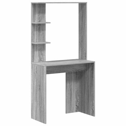 vidaXL Desk Grey Sonoma 78.5 x 37 x 154.5 cm Engineered Wood