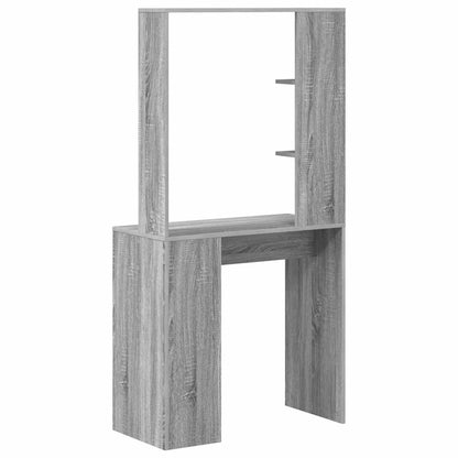 vidaXL Desk Grey Sonoma 78.5 x 37 x 154.5 cm Engineered Wood